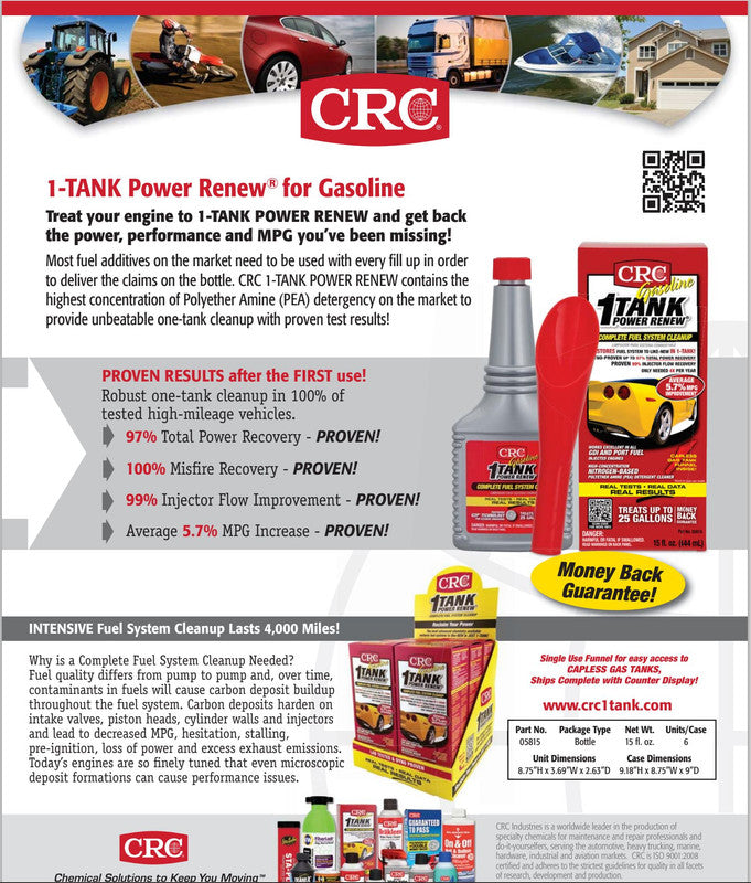 CRC 05802 Limpiador Sistema de Combustible 4 Pasos | Kit Profesional Aire-Turbo-Intake-Tanque
