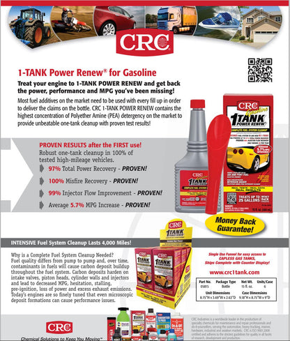 CRC 05802 Limpiador Sistema de Combustible 4 Pasos | Kit Profesional Aire-Turbo-Intake-Tanque